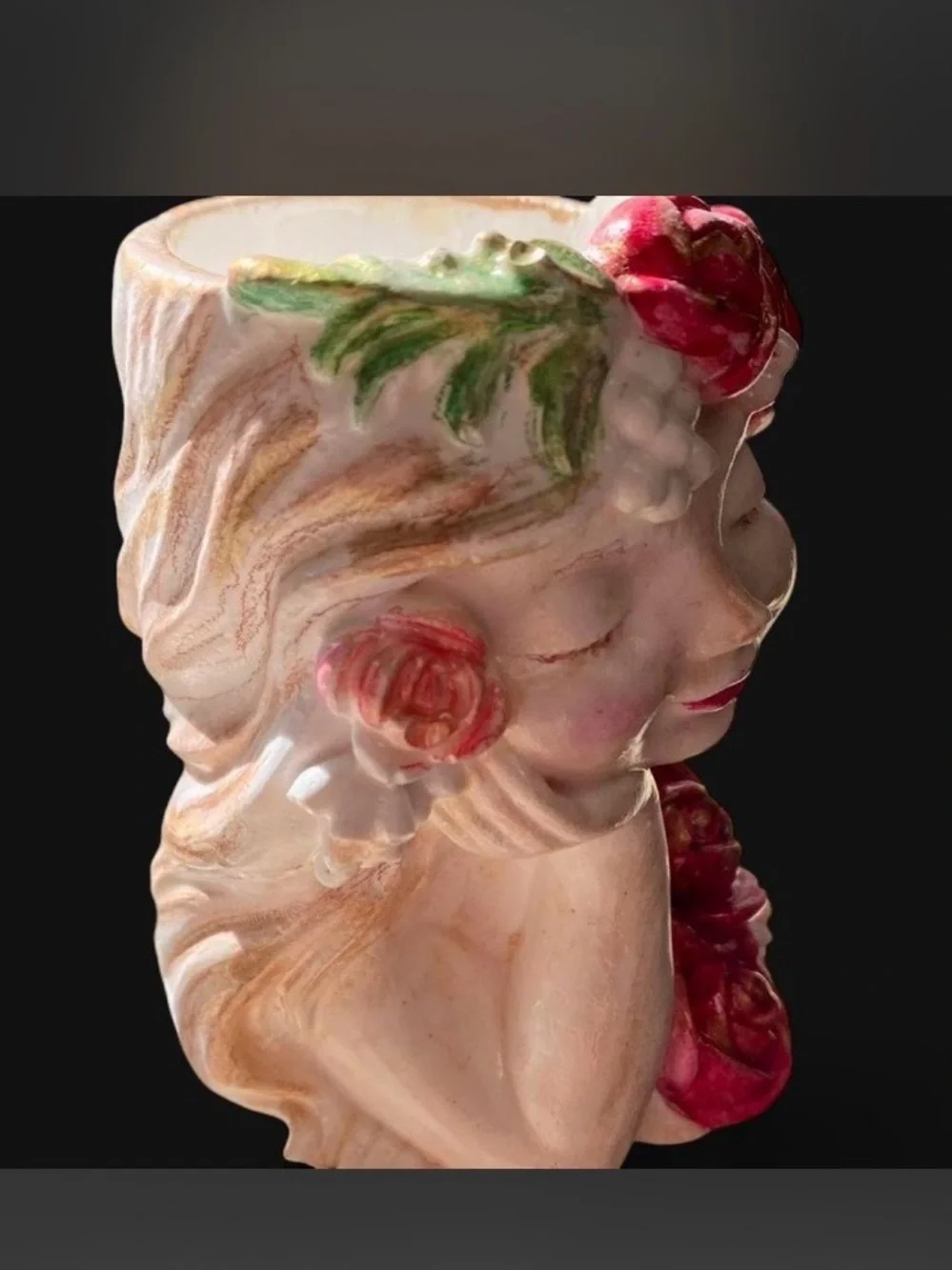 Floral Garden Girl Container  - Delicate Rose & Green Shades